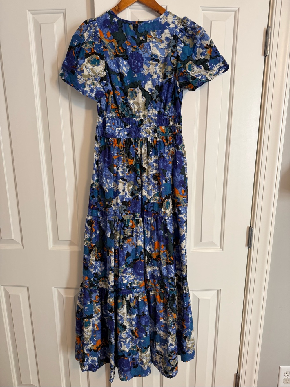 Anthropologie Somerset Maxi Dress Blue Watercolor Size XS - Picture 8 of 13